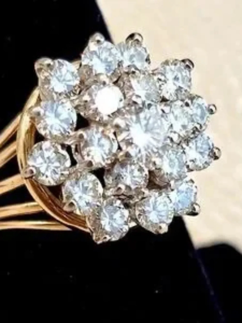 🔥Rare Vintage Brilliant Cocktail Diamond 14k 19 Stones about 2.7 ct. (7)